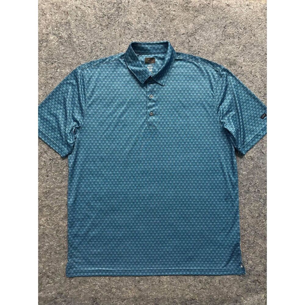 Greg Norman ML75 Men’s Performance Golf Polo – Blue – XL